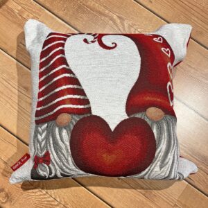 Cuscino imbottito arredo natalizio 50x50 Cervo Tartan Rosso