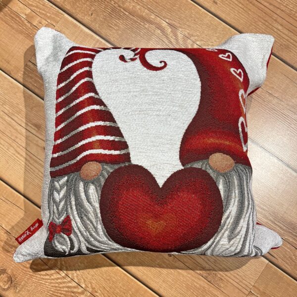 Cuscino imbottito arredo natalizio 50x50 Cervo Tartan Rosso