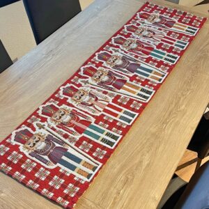 Cuscino imbottito arredo natalizio 50x50 Cervo Tartan Rosso