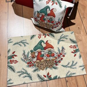 Fodera cuscino arredo natalizia 50x50 Cervo Tartan Rosso