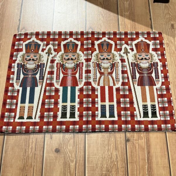 Cuscino imbottito arredo natalizio 50x50 Cervo Tartan Rosso