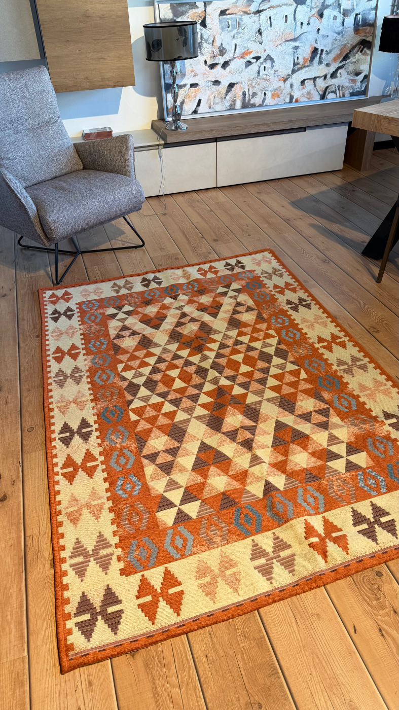 Tappeto e passatoia ciniglia lavabile antiscivolo Kilim Ruggine Tappeto e passatoia ciniglia lavabile antiscivolo Kilim Ruggine