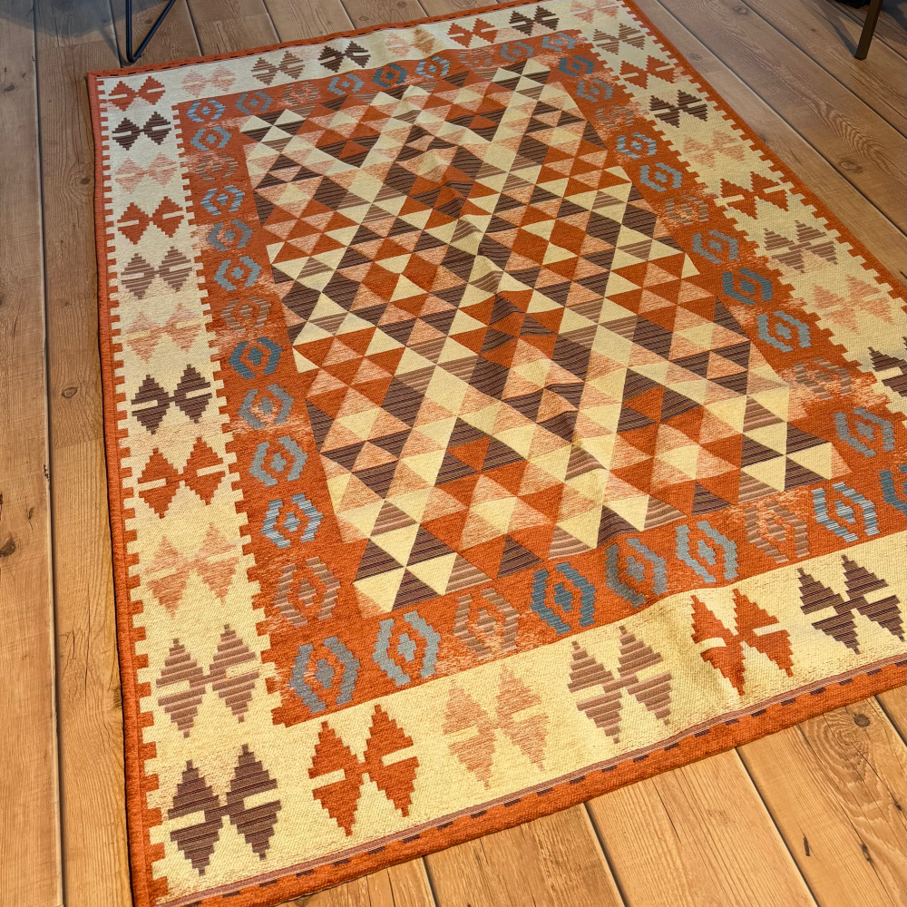 Tappeto e passatoia ciniglia lavabile antiscivolo Kilim Ruggine Tappeto e passatoia ciniglia lavabile antiscivolo Kilim Ruggine