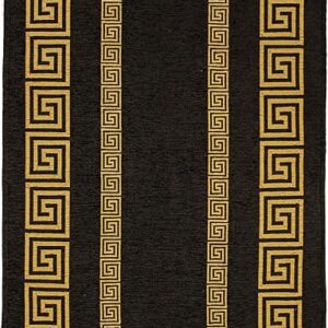 Tappeto ciniglia lavabile antiscivolo Kilim Verde