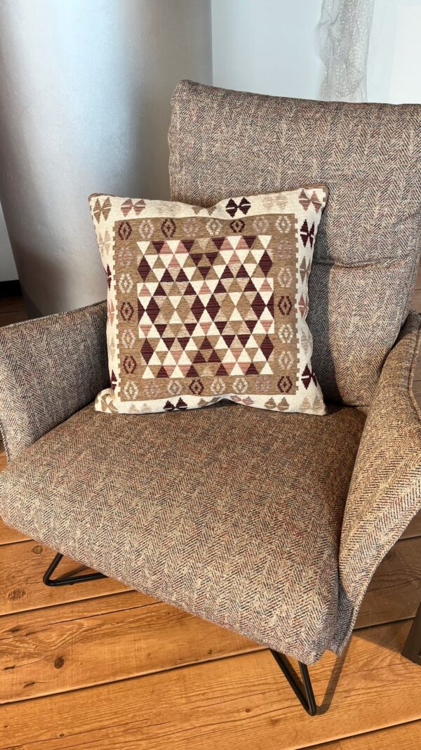 Cuscino arredo imbottito 50x50 Kilim Tortora