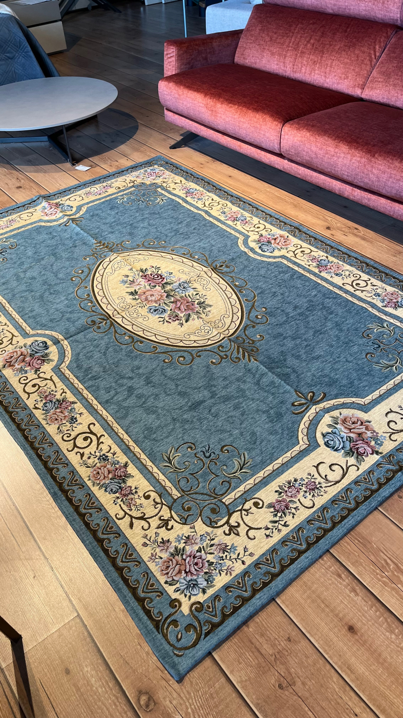 Tappeto e passatoia ciniglia lavabile antiscivolo Vienna Azzurro Tappeto e passatoia ciniglia lavabile antiscivolo Vienna Azzurro