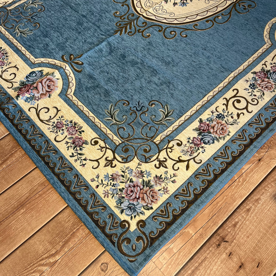 Tappeto e passatoia ciniglia lavabile antiscivolo Vienna Azzurro Tappeto e passatoia ciniglia lavabile antiscivolo Vienna Azzurro