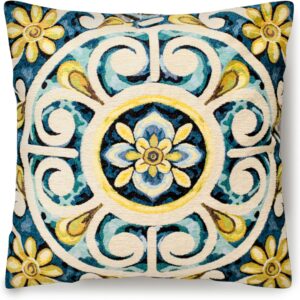Cuscino arredo imbottito 50x50 Andalusia Azzurro