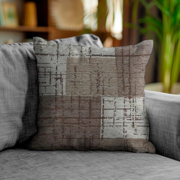 Cuscino arredo imbottito 50x50 Quadri Grigio Caldo