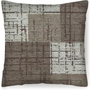 Cuscino arredo imbottito 50x50 Quadri Grigio Caldo