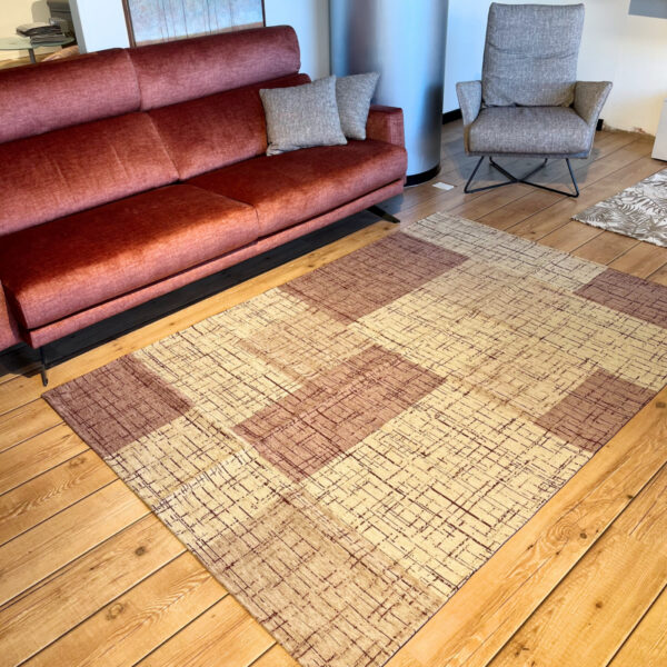 Tappeto ciniglia lavabile antiscivolo Quadri rosa