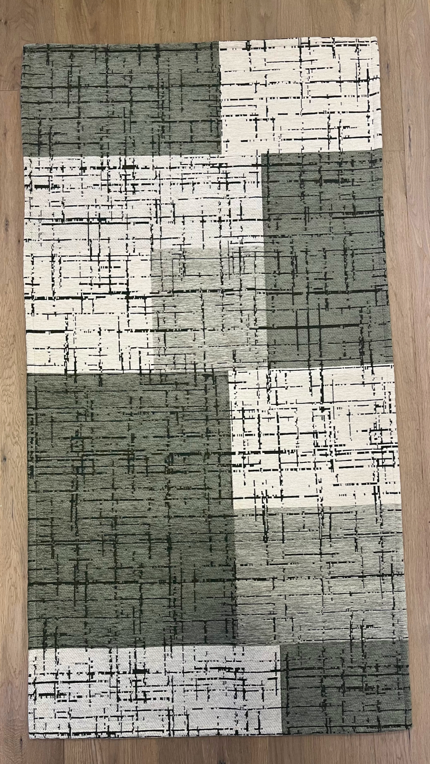 Tappeto ciniglia lavabile antiscivolo Quadri verde Tappeto ciniglia lavabile antiscivolo Quadri verde