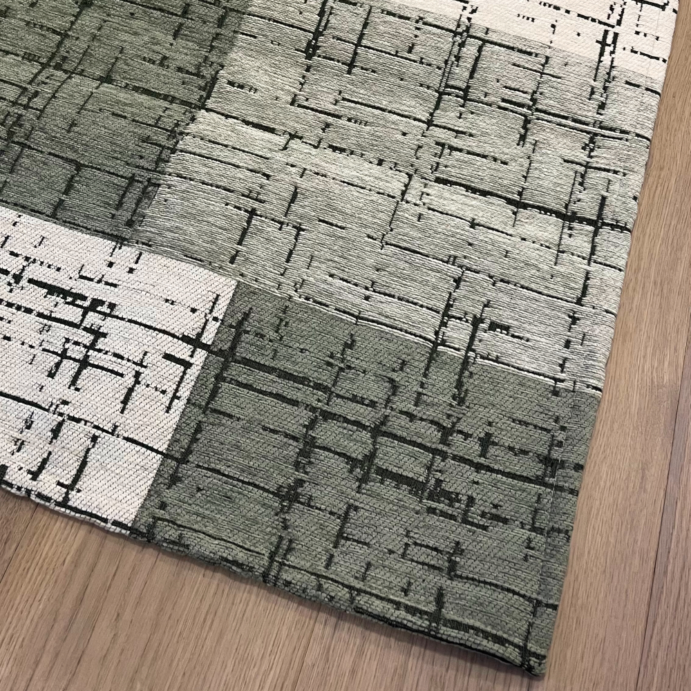 Tappeto ciniglia lavabile antiscivolo Quadri verde Tappeto ciniglia lavabile antiscivolo Quadri verde