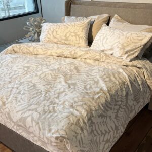 Parure Copripiumino 100% puro cotone matrimoniale Tropicale beige