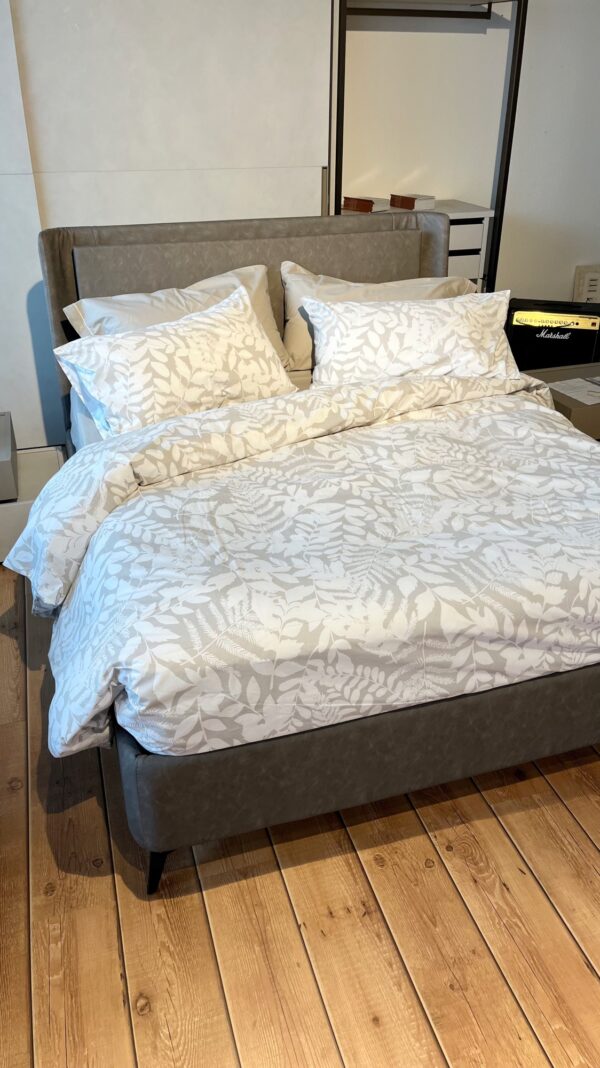 Parure Copripiumino 100% puro cotone matrimoniale Tropicale beige