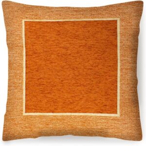 Cuscino arredo imbottito 50x50 Tinta Unita Arancio Ruggine