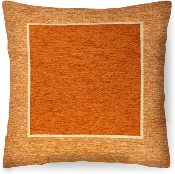 Cuscino arredo imbottito 50x50 Tinta Unita Arancio Ruggine
