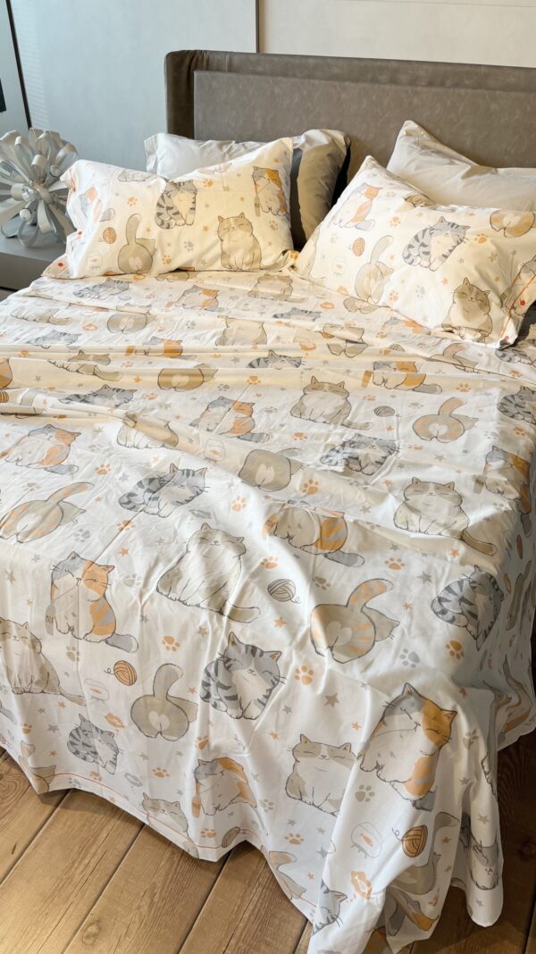 Completo Lenzuola per letto 100% puro Cotone made in Italy matrimoniale Doggy