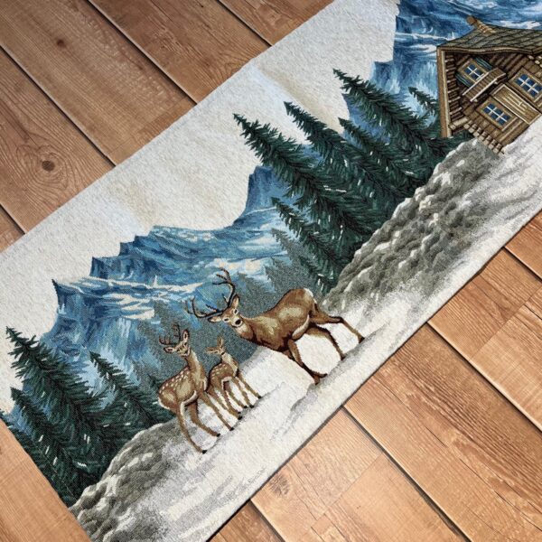 Tappeto in ciniglia lavabile antiscivolo 57X85 Cervi in Montagna