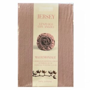 Lenzuolo sotto con Angoli in Jersey di Cotone matrimoniale Bianco