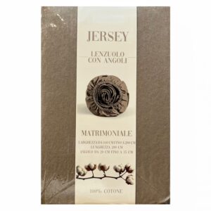 Lenzuolo sotto con Angoli in Jersey di Cotone matrimoniale Bianco