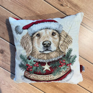 Cuscino imbottito arredo natalizio 50x50 Cane cagnolino Cuscino imbottito arredo natalizio 50x50 Cane cagnolino