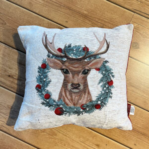 Cuscino imbottito arredo natalizio 50x50 Cane cagnolino Cuscino imbottito arredo natalizio 50x50 Cane cagnolino