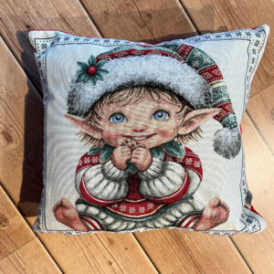 Cuscino imbottito arredo natalizio 50x50 Cane cagnolino Cuscino imbottito arredo natalizio 50x50 Cane cagnolino