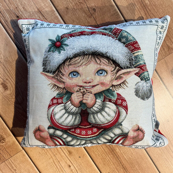 Cuscino imbottito arredo natalizio 50x50 Cane cagnolino Cuscino imbottito arredo natalizio 50x50 Cane cagnolino