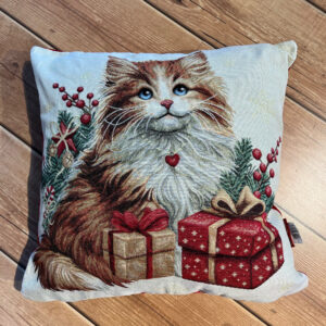 Cuscino imbottito arredo natalizio 50x50 Cane cagnolino Cuscino imbottito arredo natalizio 50x50 Cane cagnolino