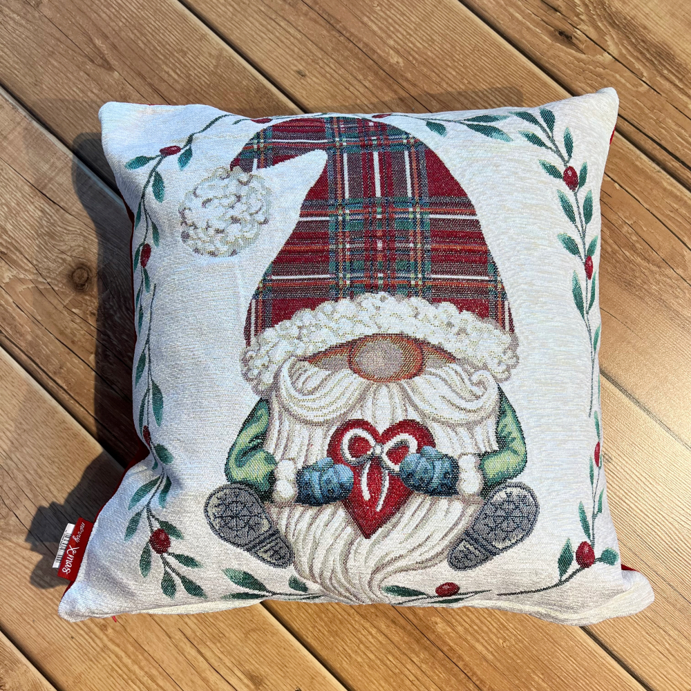 Cuscino imbottito arredo natalizio 50x50 Cane cagnolino Cuscino imbottito arredo natalizio 50x50 Cane cagnolino