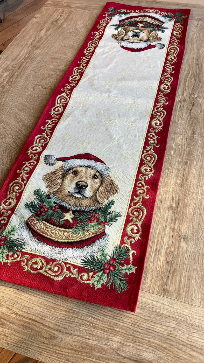 Runner natalizio centrotavola 40x140 Cani Runner natalizio centrotavola 40x140 Cani