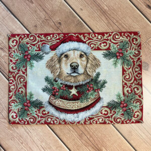 Tovaglietta all'americana natalizia in Lurex 36x50 Cagnolino Tovaglietta all'americana natalizia in Lurex 36x50 Cagnolino