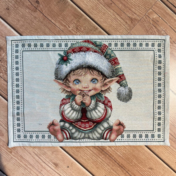 Tovaglietta all'americana natalizia in Lurex 36x50 Cagnolino Tovaglietta all'americana natalizia in Lurex 36x50 Cagnolino