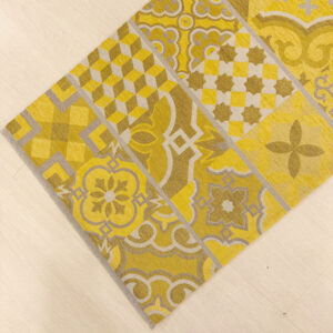 Tappeto passatoia ciniglia lavabile antiscivolo Cementine Giallo Tappeto passatoia ciniglia lavabile antiscivolo Cementine Giallo