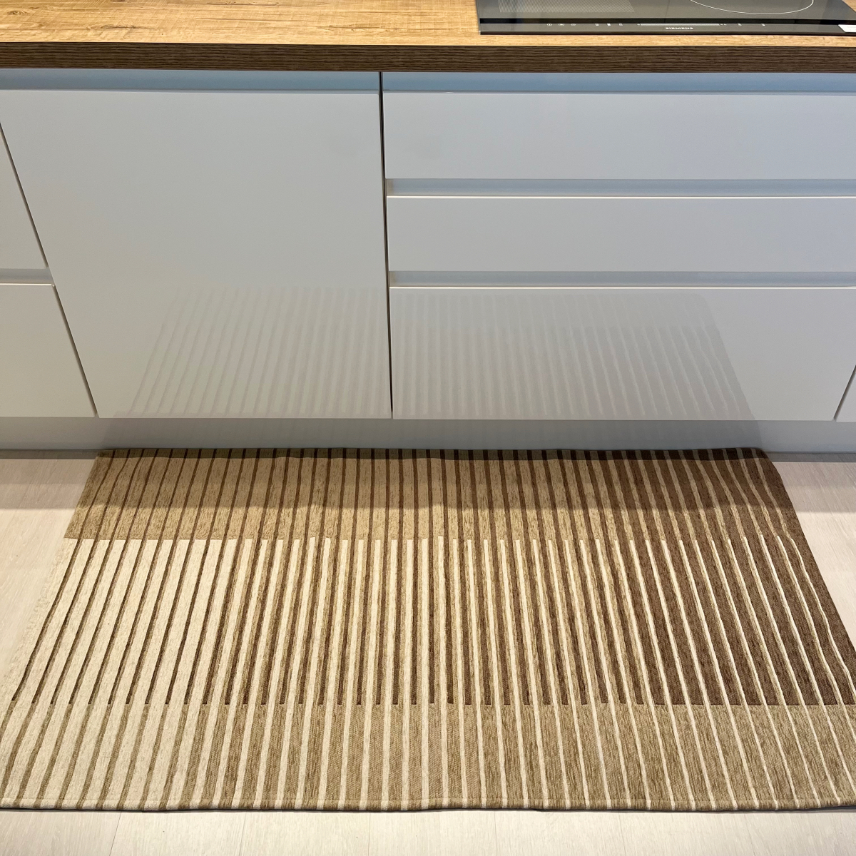 Tappeto ciniglia lavabile antiscivolo Neon Millerighe Beige Tappeto ciniglia lavabile antiscivolo Neon Millerighe Beige