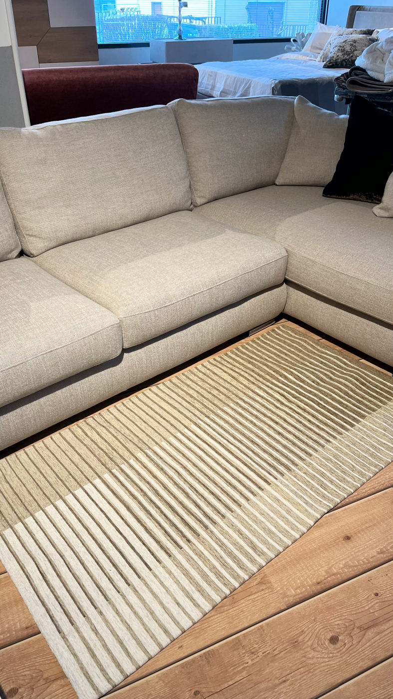 Tappeto ciniglia lavabile antiscivolo Neon Millerighe Beige Tappeto ciniglia lavabile antiscivolo Neon Millerighe Beige