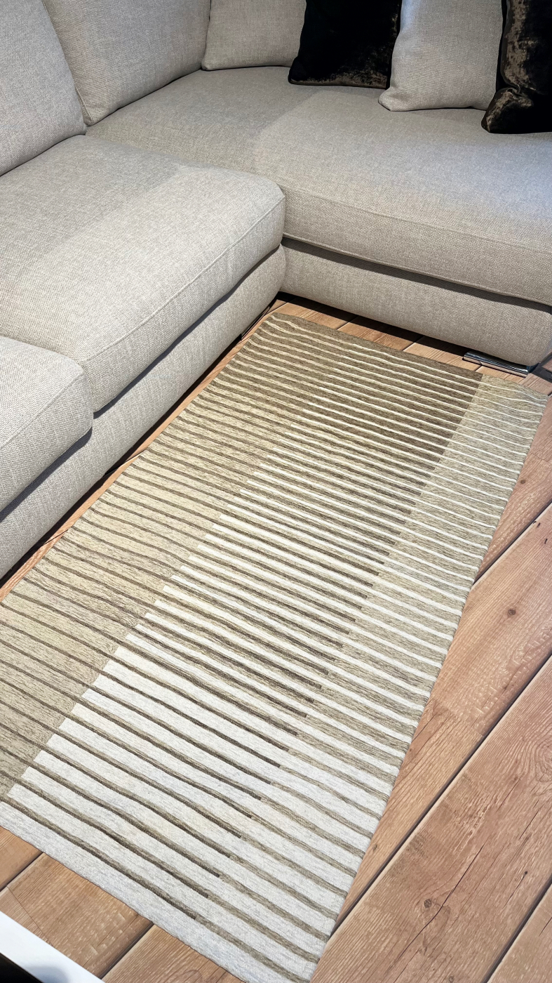 Tappeto ciniglia lavabile antiscivolo Neon Millerighe Beige Tappeto ciniglia lavabile antiscivolo Neon Millerighe Beige