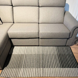 Tappeto ciniglia lavabile antiscivolo Neon Millerighe Grigio