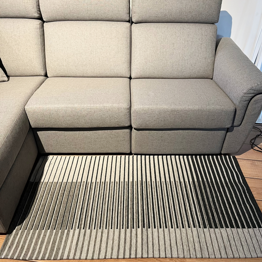 Tappeto ciniglia lavabile antiscivolo Neon Millerighe Grigio Tappeto ciniglia lavabile antiscivolo Neon Millerighe Grigio