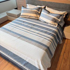 Completo Lenzuola per letto 100% puro Cotone made in Italy matrimoniale SCIA ANTRACITE Completo Lenzuola per letto 100% puro Cotone made in Italy matrimoniale SCIA ANTRACITE
