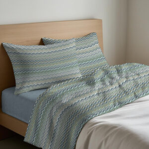 Completo Lenzuola per letto 100% puro Cotone made in Italy matrimoniale Baia Azzurro