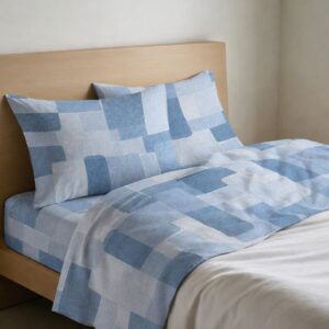 Parure Copripiumino 100% puro cotone matrimoniale Brick Beige