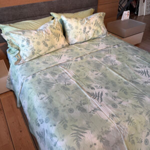 Completo Lenzuola per letto 100% puro Cotone made in Italy matrimoniale Soffione verde Completo Lenzuola per letto 100% puro Cotone made in Italy matrimoniale Soffione verde