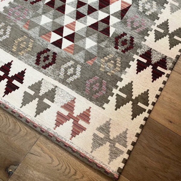 Tappeto ciniglia lavabile antiscivolo Kilim Grigio Tappeto ciniglia lavabile antiscivolo Kilim Grigio
