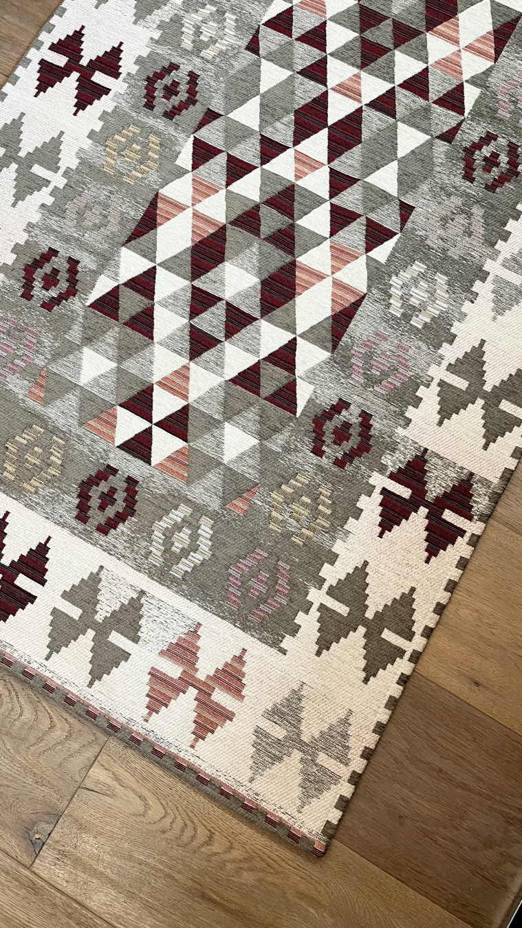Tappeto ciniglia lavabile antiscivolo Kilim Grigio Tappeto ciniglia lavabile antiscivolo Kilim Grigio