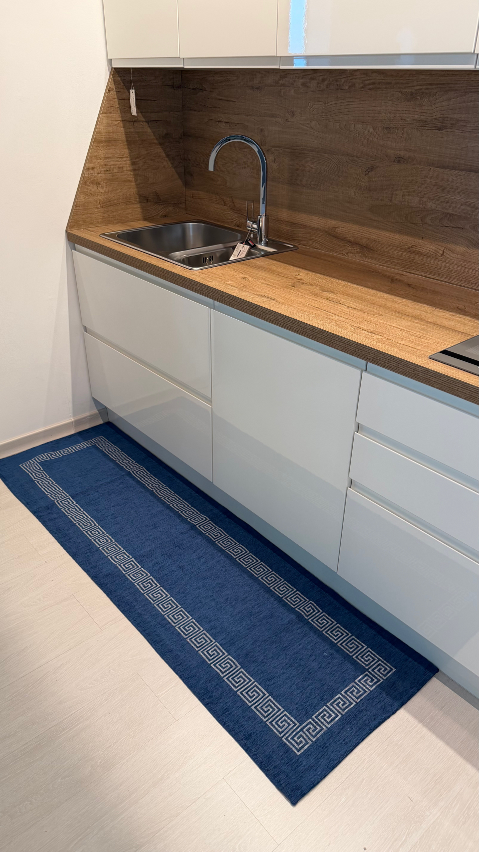 Tappeto passatoia ciniglia lavabile antiscivolo Cipro Blu mare Tappeto passatoia ciniglia lavabile antiscivolo Cipro Blu mare