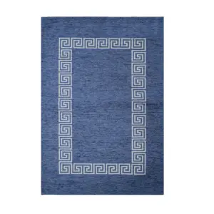 Tappeto passatoia ciniglia lavabile antiscivolo Cipro Azzurro Tappeto passatoia ciniglia lavabile antiscivolo Cipro Azzurro