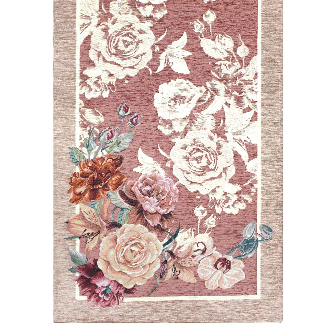 Tappeto e passatoia ciniglia lavabile antiscivolo ROSE ROSA Tappeto e passatoia ciniglia lavabile antiscivolo ROSE ROSA