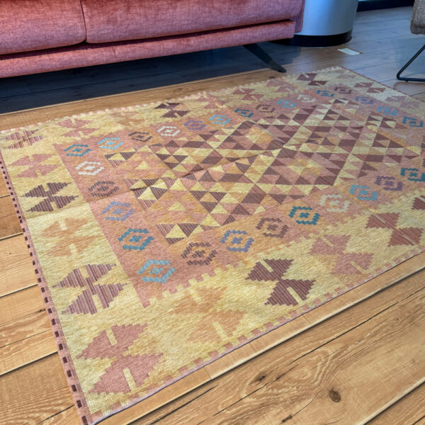 Tappeto ciniglia lavabile antiscivolo Kilim Rosa